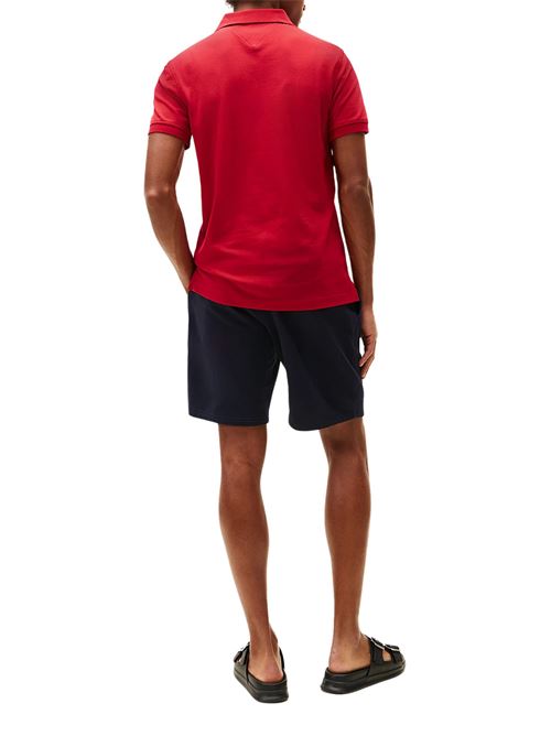 Polo uomo rossa in cotone Tommy Hilfiger | MW0MW17771XLD
